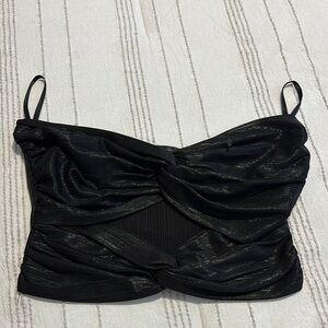 Black Ruched Camisole Top size Medium